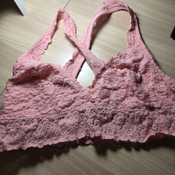 Aerie Lace Cross Back Bralette M - Picture 2 of 7